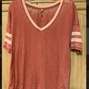 Short Sleeve Z Supply V Neck Pocket Tee Sz M